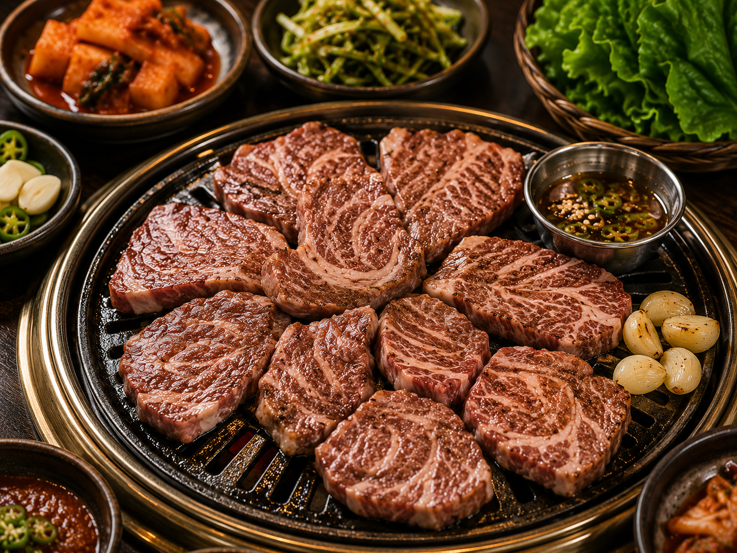 Flower Meat Grill