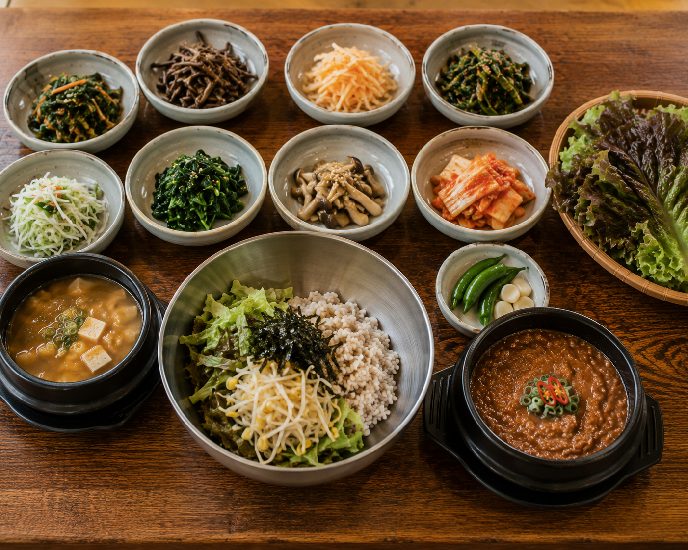Boribap Jeongsik (Barley Rice Set Meal)