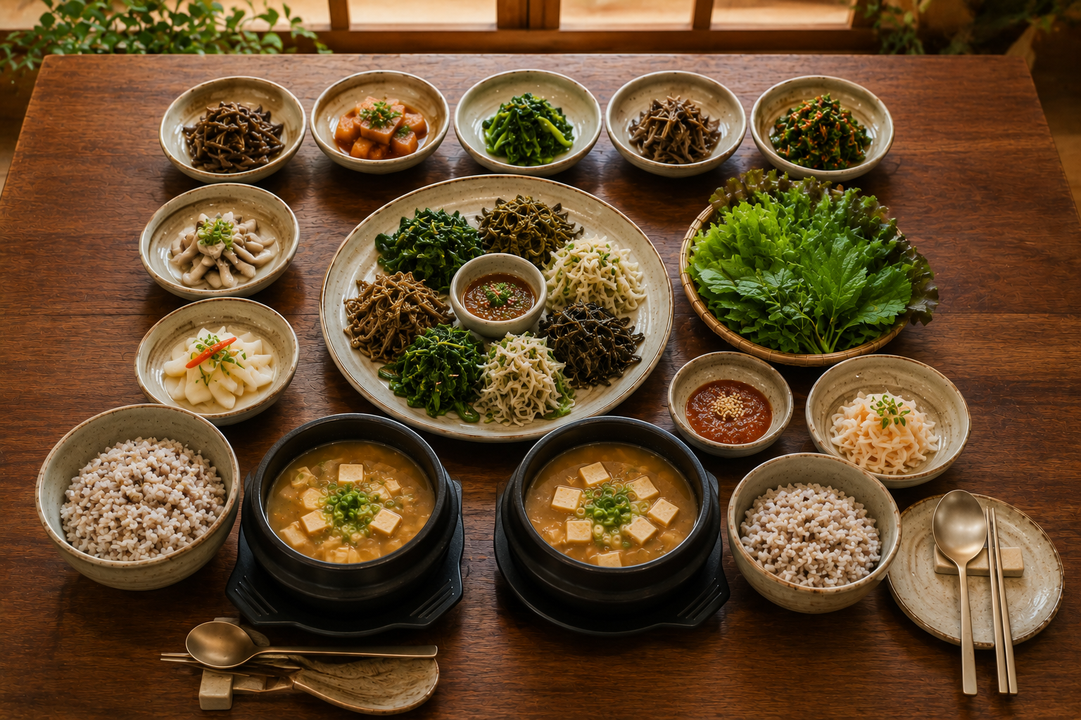 Sanchae Jeongsik (Seasonal Vegetable Set Meal)