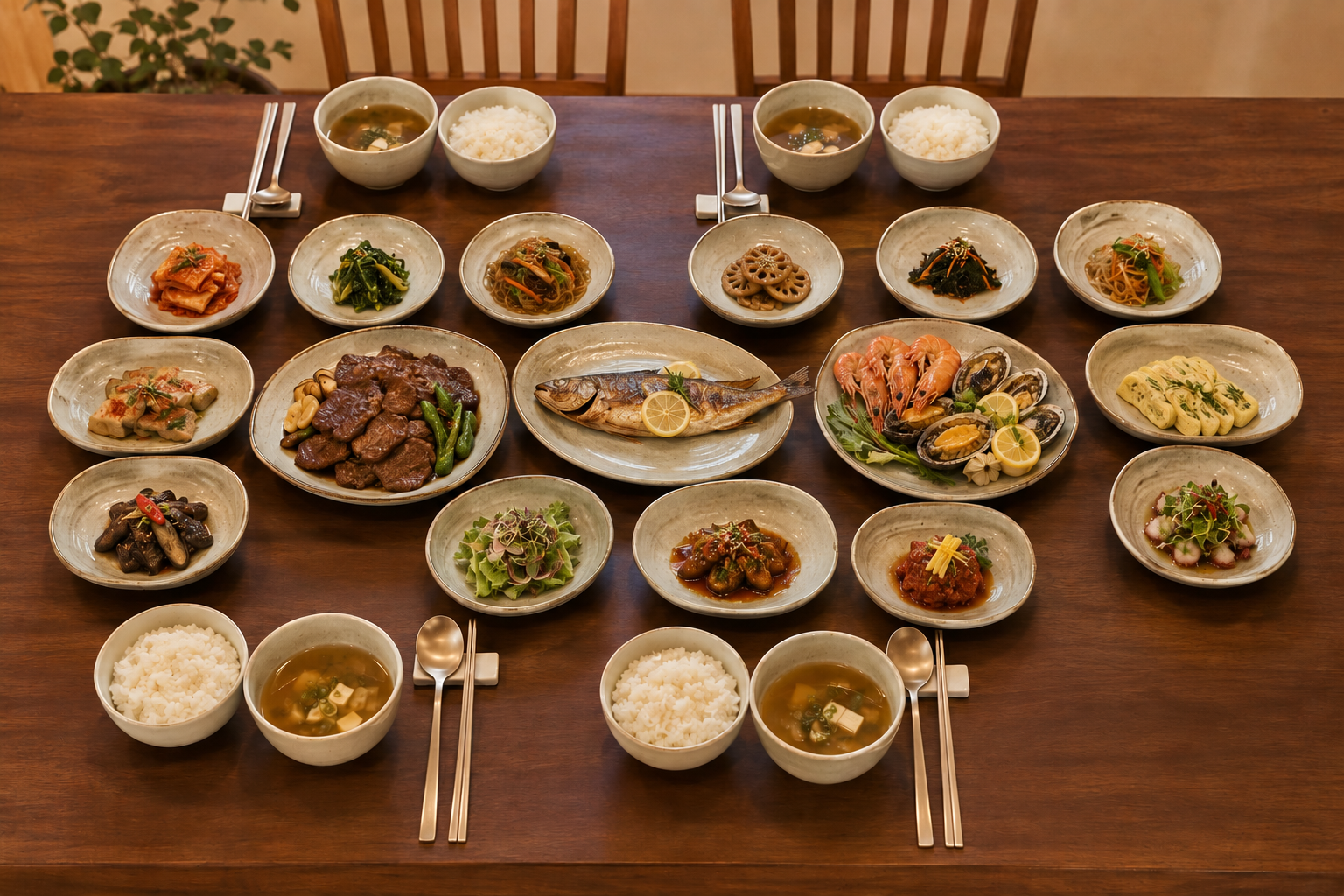 Hanjeongsiะบ (Korean traditional full-course meal)