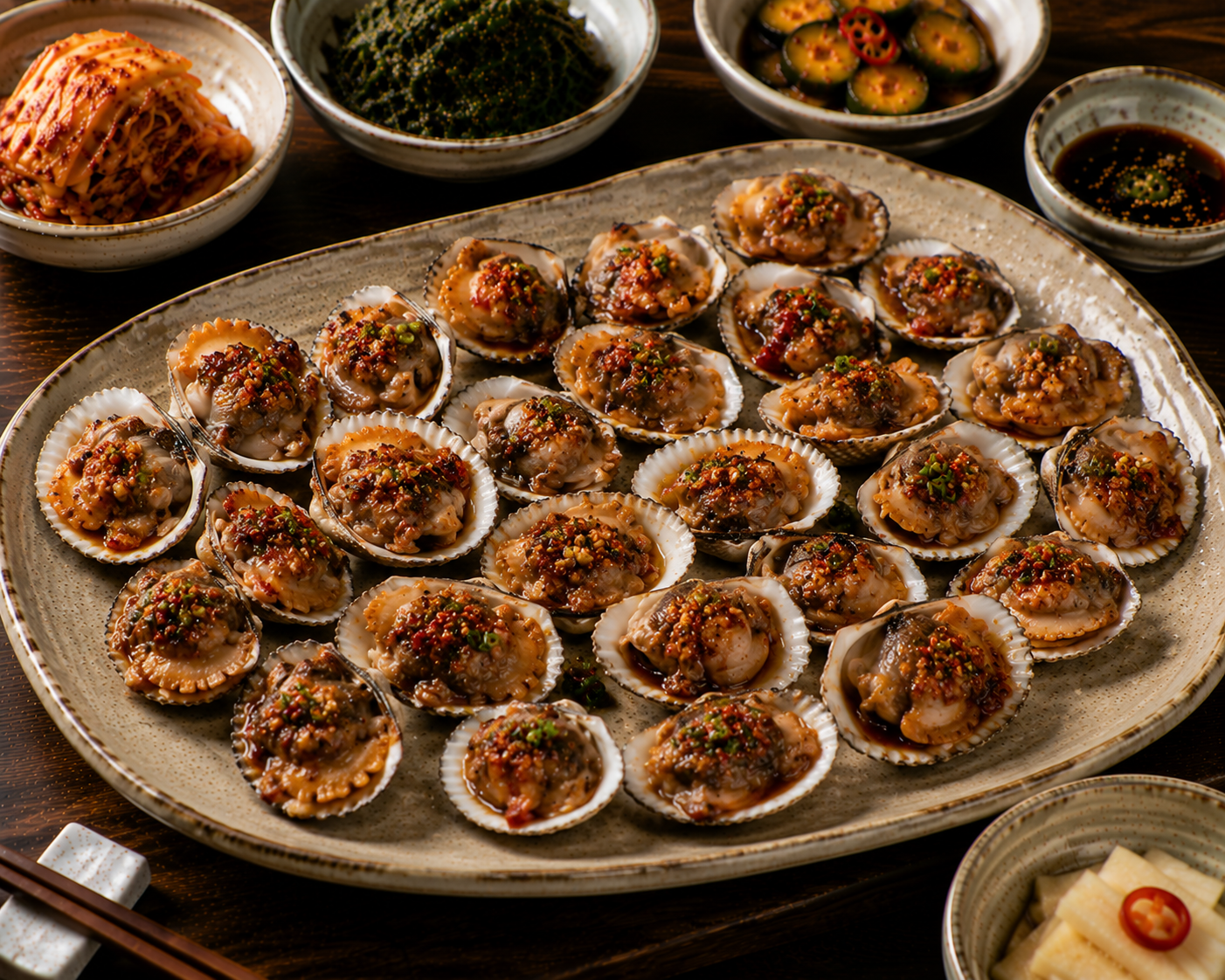 Grilled Cockles