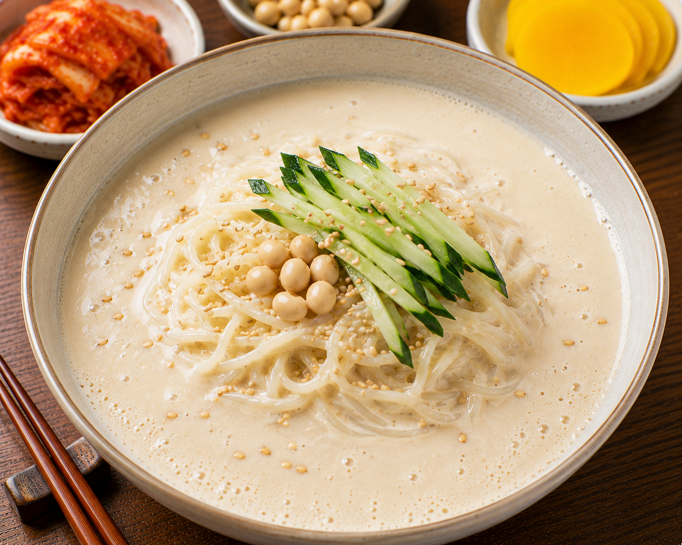 Cold Noodle with Soybean Soup